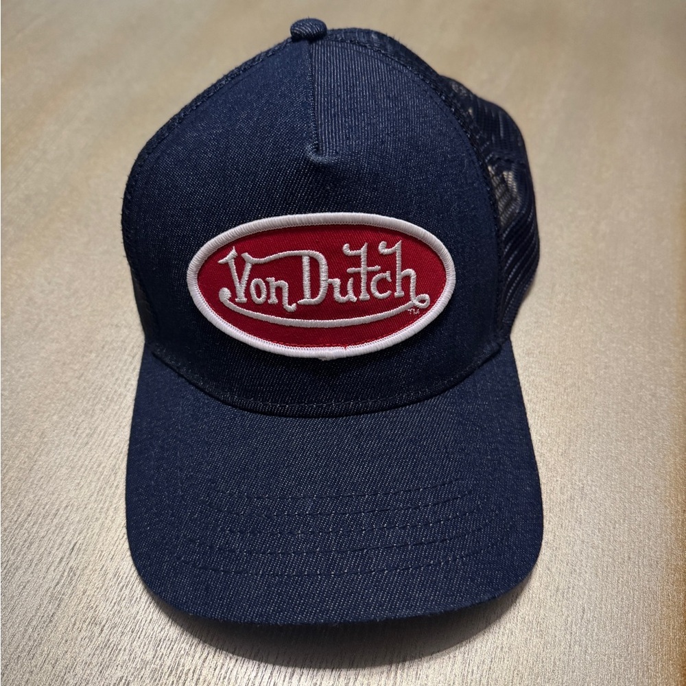 Von Dutch Dark Blue Cap with Red Logo